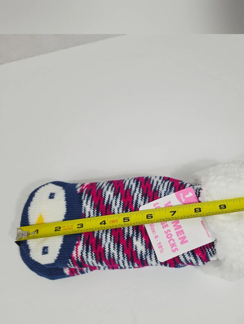 Bundle Of 4 Knit Sherpa-Lined Slipper Grippy Socks